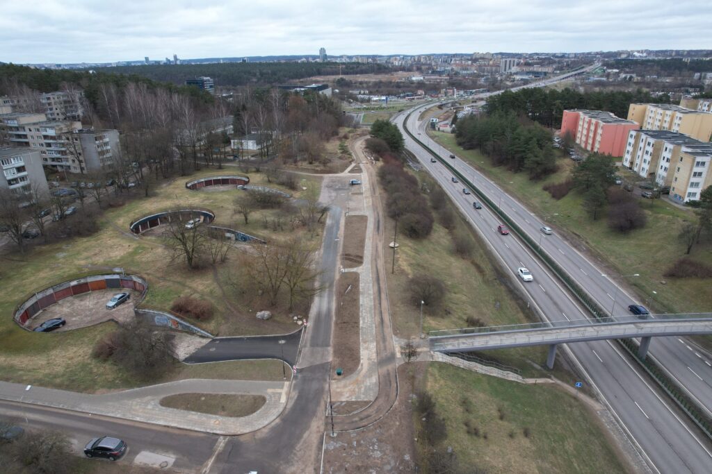 Oslo g. dviračių ir pėsčiųjų takas iki viaduko (Oslo g.) - Bike path - construction photos