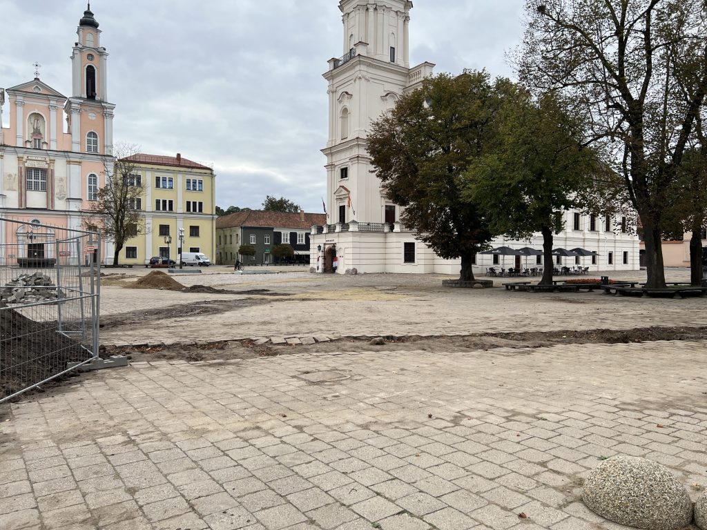Kauno rotušės aikštė (Rotušės a.) - Square - construction photos