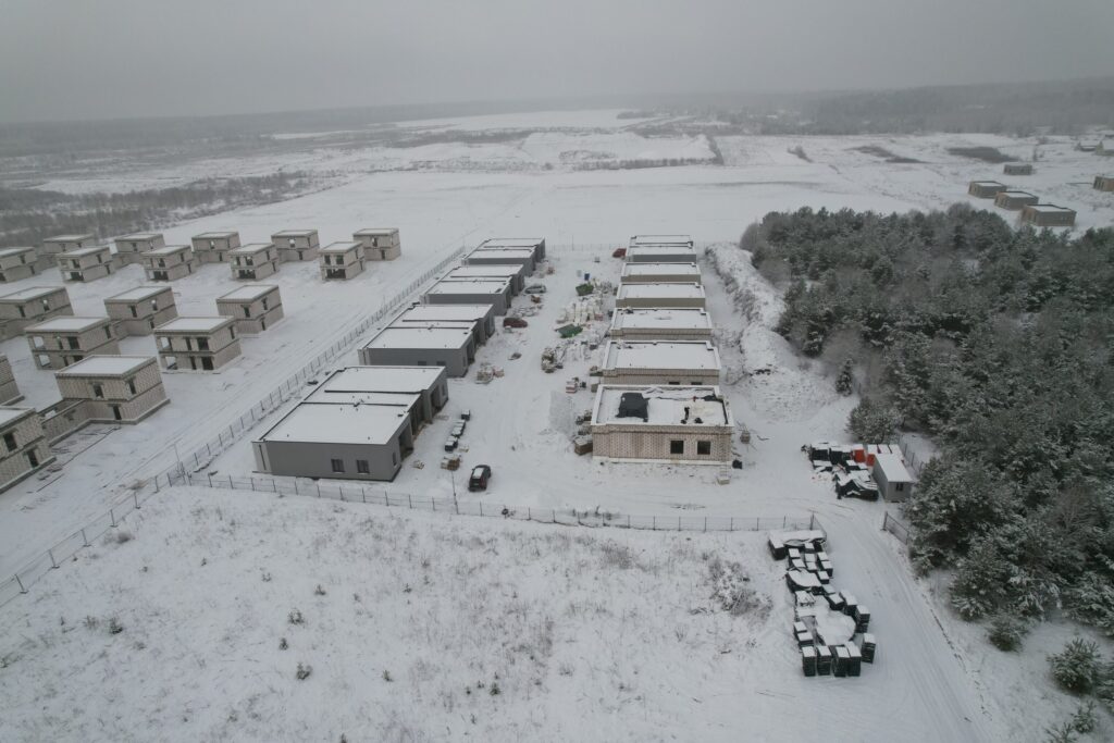 Modernus slėnis (Grinapolio g.) - Row housing - construction photos