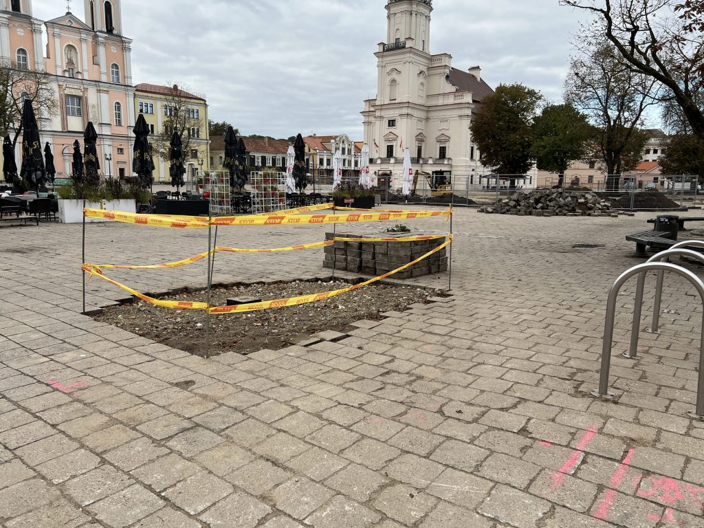 Kauno rotušės aikštė (Rotušės a.) - Square - construction photos