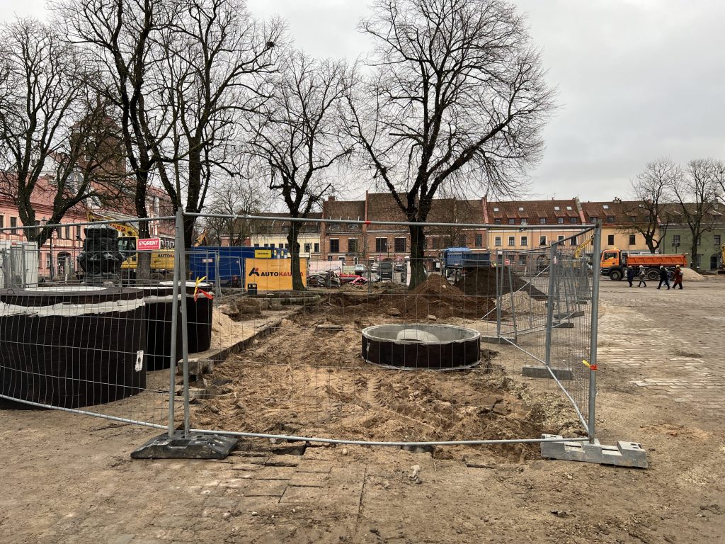 Kauno rotušės aikštė (Rotušės a.) - Square - construction photos