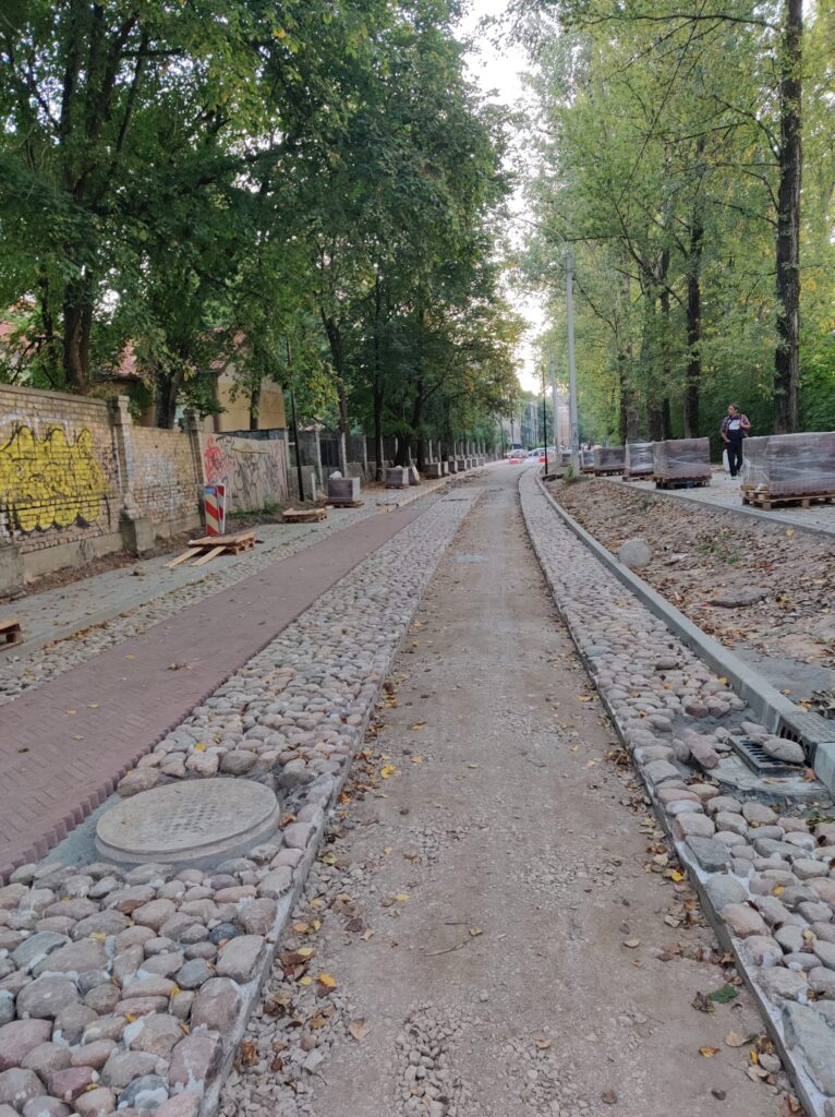 Neries kairiosios krantinės 1 etapas (B atkarpa) (Sluškų g., P. Vileišio g.) - Jalgrattatee, Promenaad - ehituse fotod