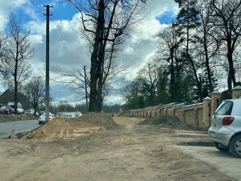 Dviračių takas Liepkalnio g. (Liepkalnio g.) - Bike path - construction photos