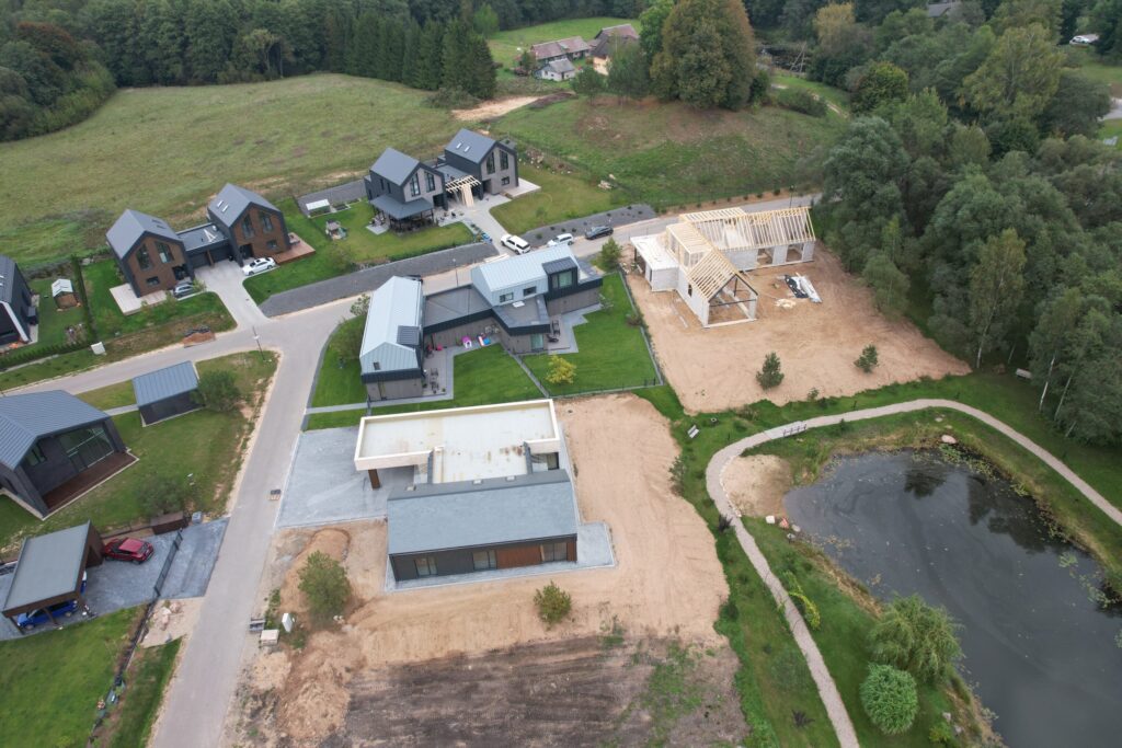 Versmių parkas (Versmių g. 2, 4, 6, 7, 8, 9, 10, 11, 12, 13, 15, 16, 17, 19 - 47) - Land plots, Private house community - construction photos