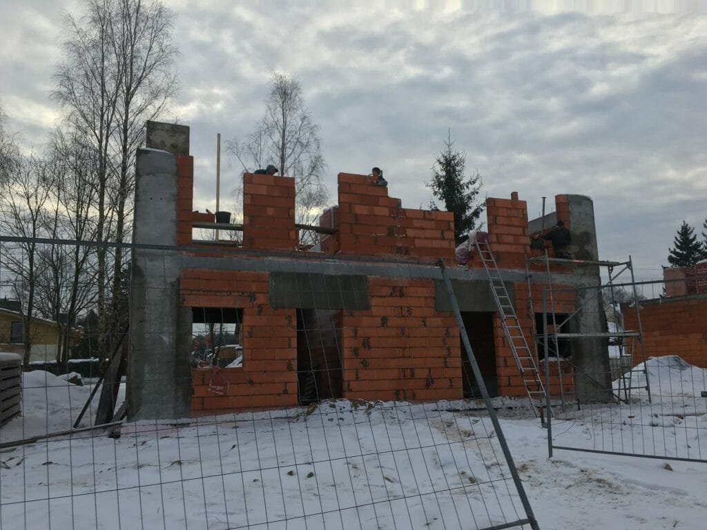 Ąžuolo kvartalas 1 etapas (Bernotų g. 1, Bernotų g. 17, Lavoriškių g. 1, Karmazinų g. 2) - Row housing - construction photos