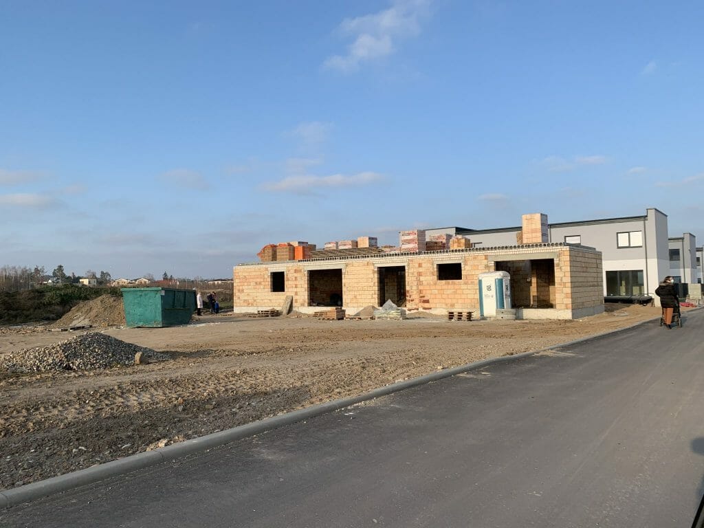 Gulbinų namai (Molėtų pl. 165) - Row housing - construction photos