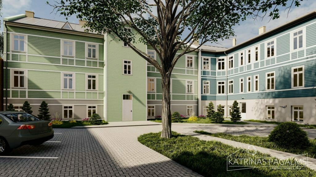 Katrīnas pagalms (Katrīnas dambis 6, Piena iela 2, 4) - Daugiabutis - vizualizacija