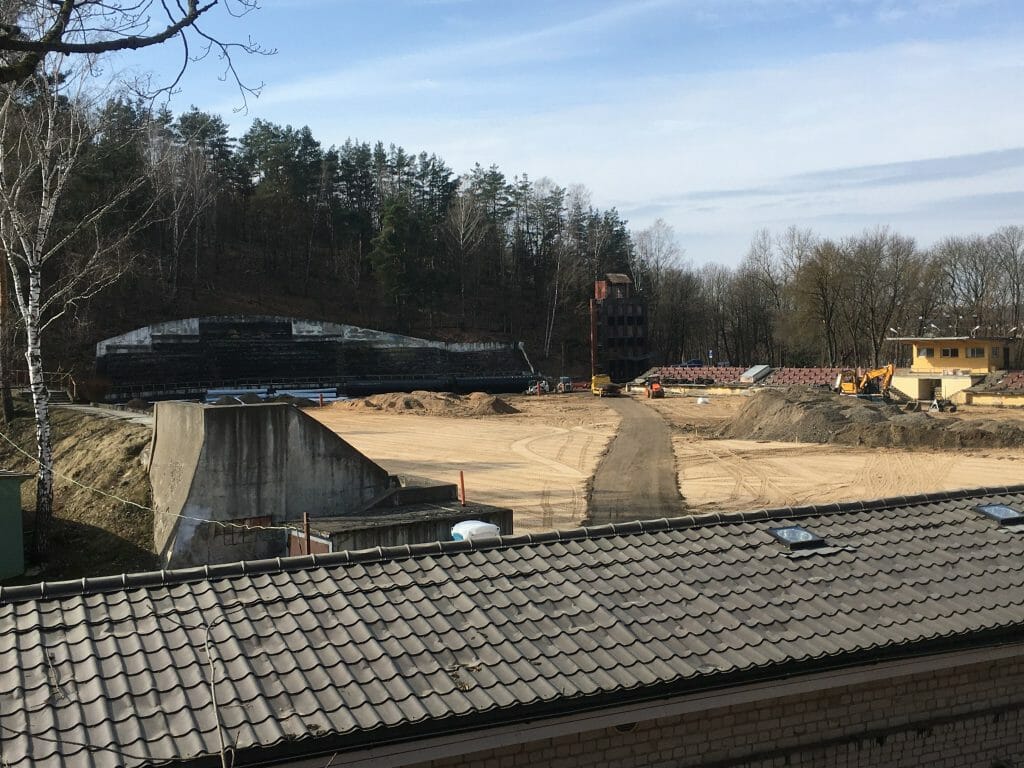 Kalnų parko stadionas (T. Kosciuškos g. 7) - Sports field or court - construction photos