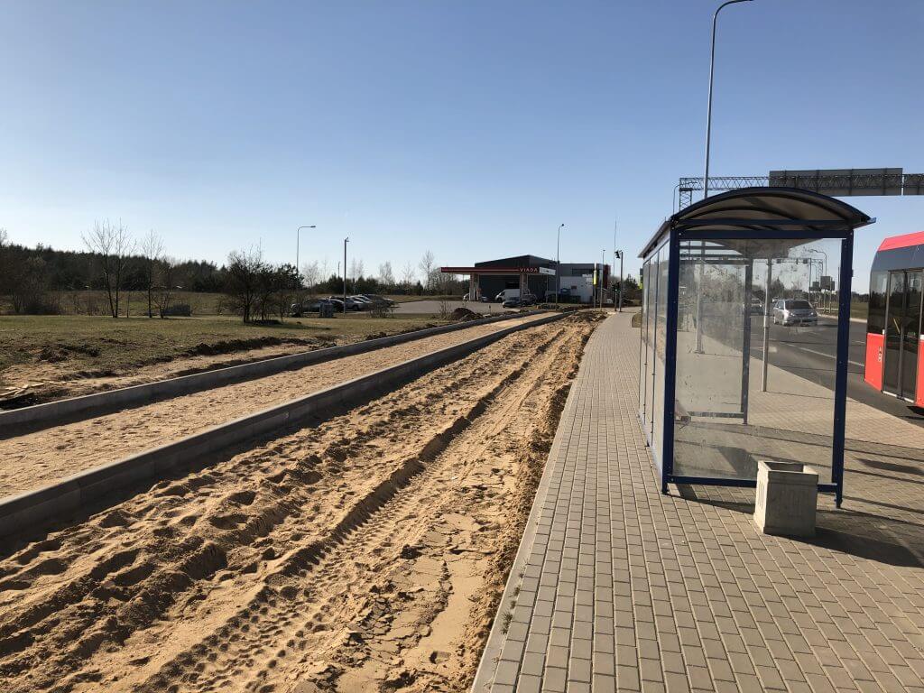 Pilaitės pr. dviračių takas (Pilaitės pr.) - Bike path - construction photos