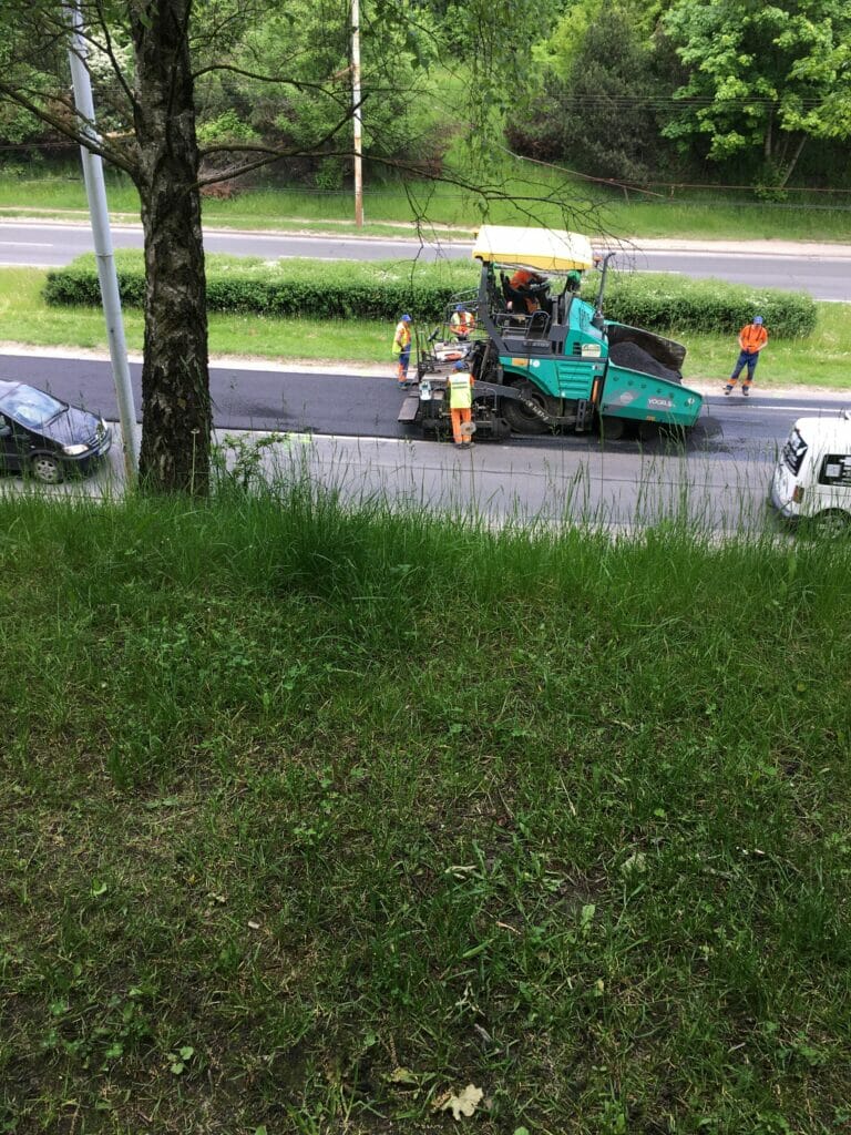 T. Narbuto g. dviračių takas ir viešojo transporto juosta (T. Narbuto g.) - Bike path - construction photos