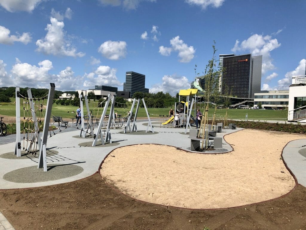 Neries dešiniosios krantinės (Upės g.) - Bike path, Sports field or court, Waterside - construction photos