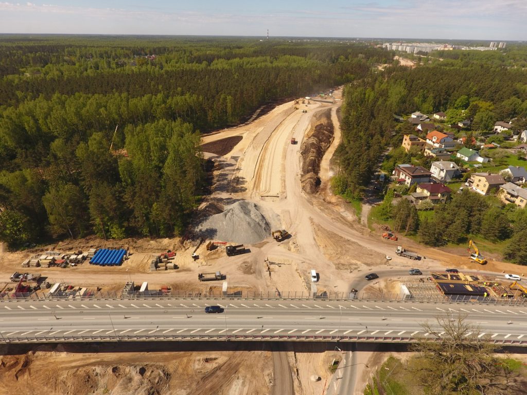 Dienvidu tilta IV kārta I posms (Jāņa Čakstes gatve) - Bike path, Pedestrian path, Road - construction photos