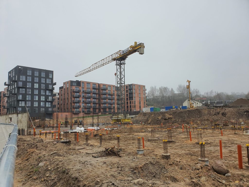 Vilnelės skverai 4 etapas (Manufaktūrų g. 7) - Multi apartment - construction photos