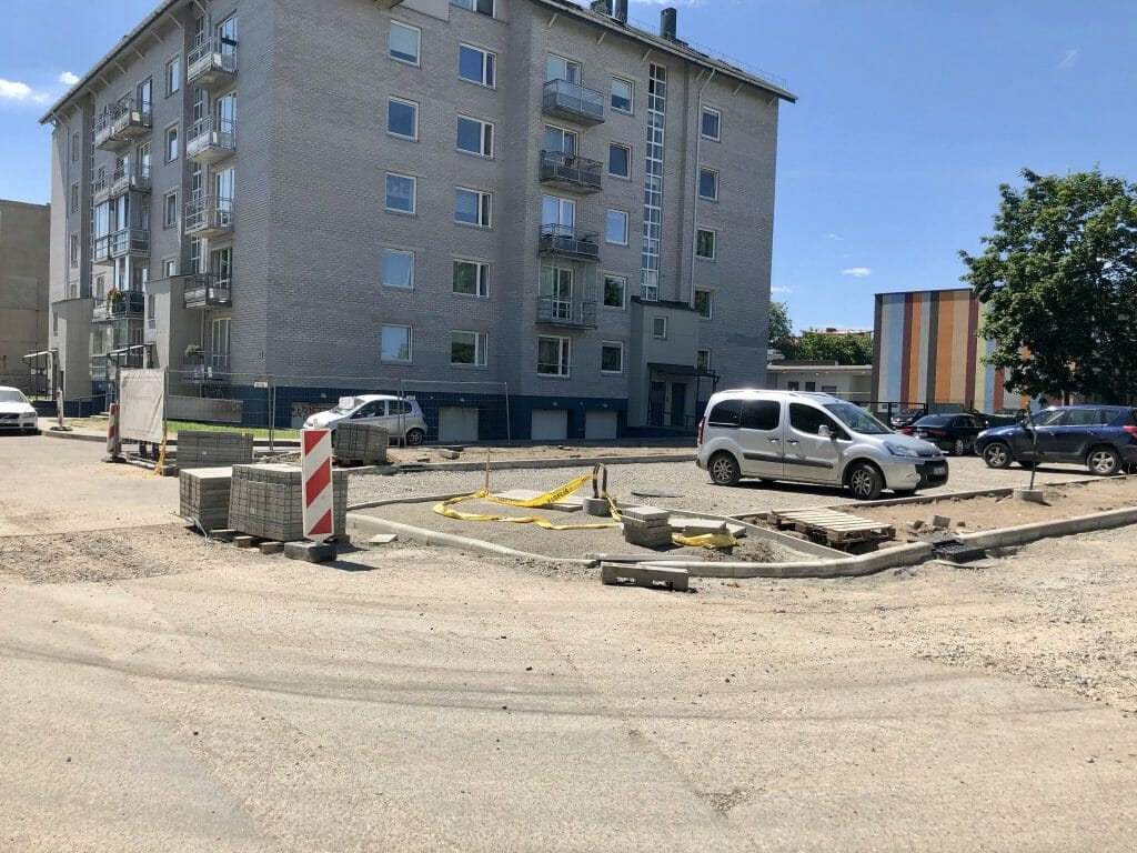 Žirmūnų trikampio modernizavimas (Tuskulėnų g.) - Bike path, Pedestrian path - construction photos