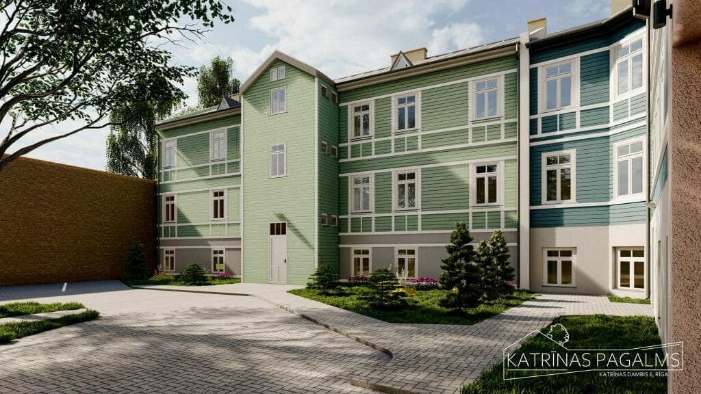 Katrīnas pagalms (Katrīnas dambis 6, Piena iela 2, 4) - Daugiabutis - vizualizacija