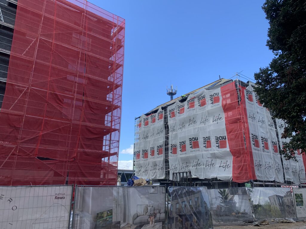 Skvero namai 1 etapas (T. Ševčenkos g. 25) - Hotel, Multi apartment - construction photos