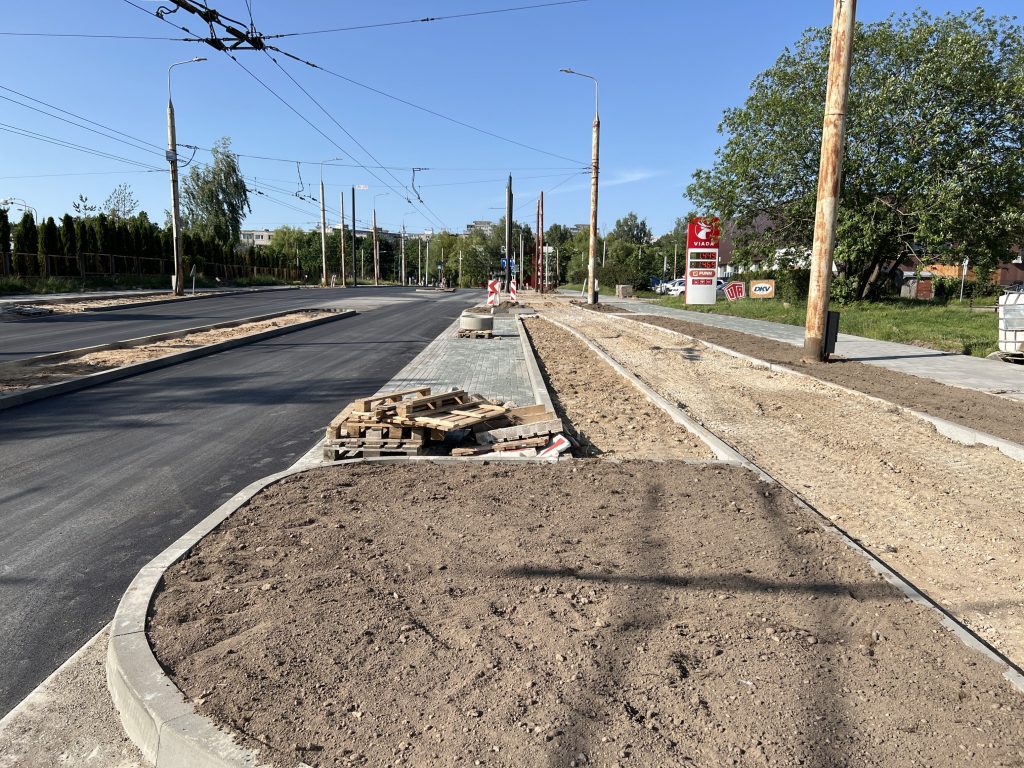 Viršilų g. nuo V. Lingio g. iki Justiniškių g. (Viršilų g.) - Bike path, Street - construction photos