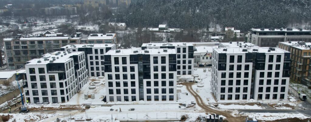 Vilnelės skverai 3 etapas (Manufaktūrų g. 7) - Korterelamu - ehituse fotod