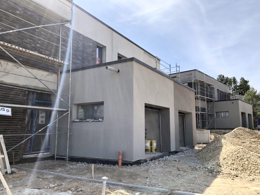 Namai prie miško (A. Mickevičiaus g. 137, 139, 141) - Private house community - construction photos