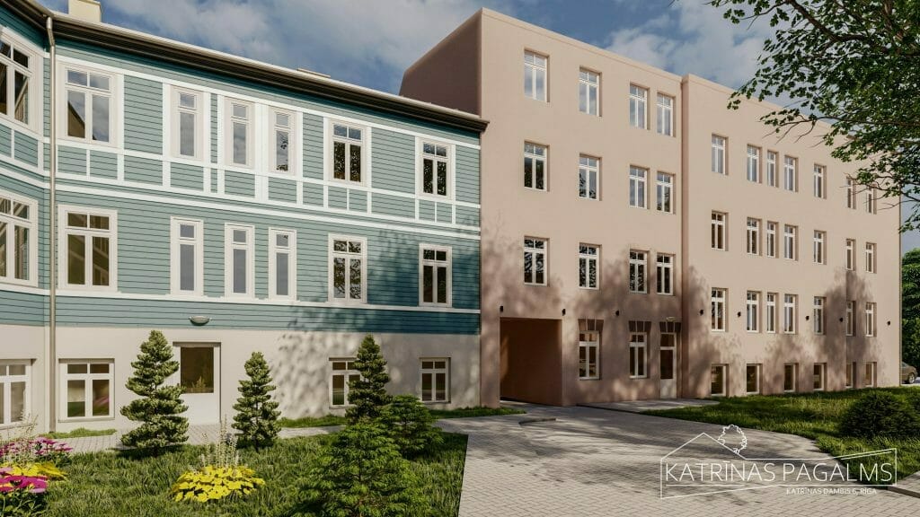 Katrīnas pagalms (Katrīnas dambis 6, Piena iela 2, 4) - Daugiabutis - vizualizacija
