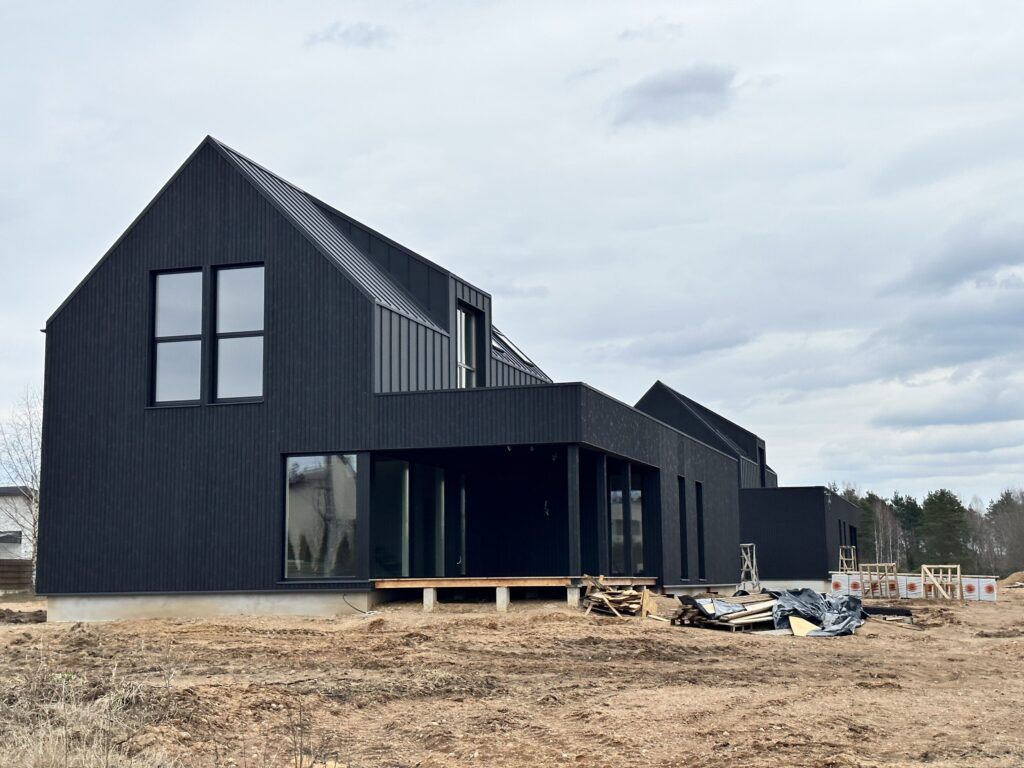 12 bičiulių (Aušros g. 1, 3, 5, 7, 9, 11, 13, 15, Pabalių k.) - Private house community - construction photos