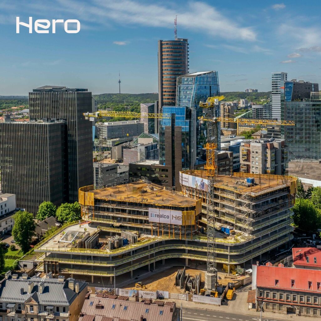 HERO (Lvivo g. 21) - Office center - construction photos