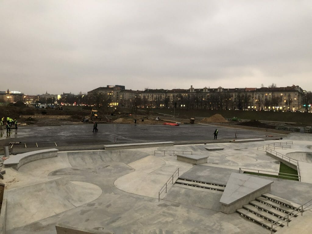 Neries dešiniosios krantinės (Upės g.) - Bike path, Sports field or court, Waterside - construction photos