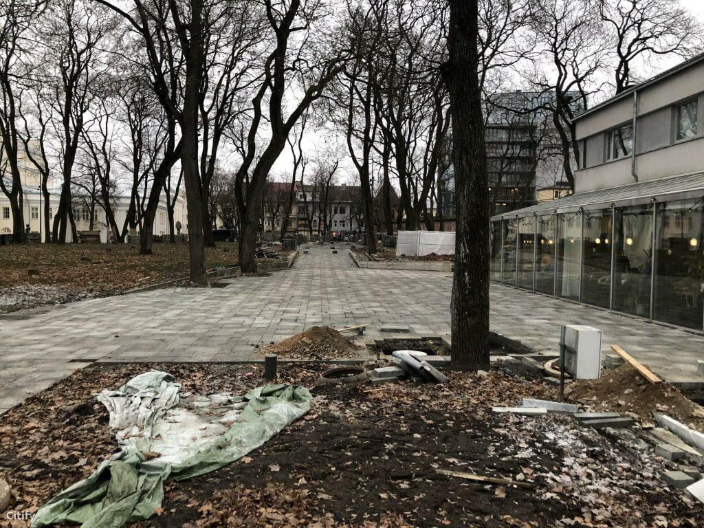 Miesto sodas (Laisvės al.) - Park - construction photos