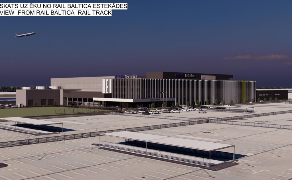 AirBaltic Technical - Gaisa kuģu apkopes un remonta angārs ar biroja telpām (Ziemeļu iela 18) - Office center, Service terminal - visualization