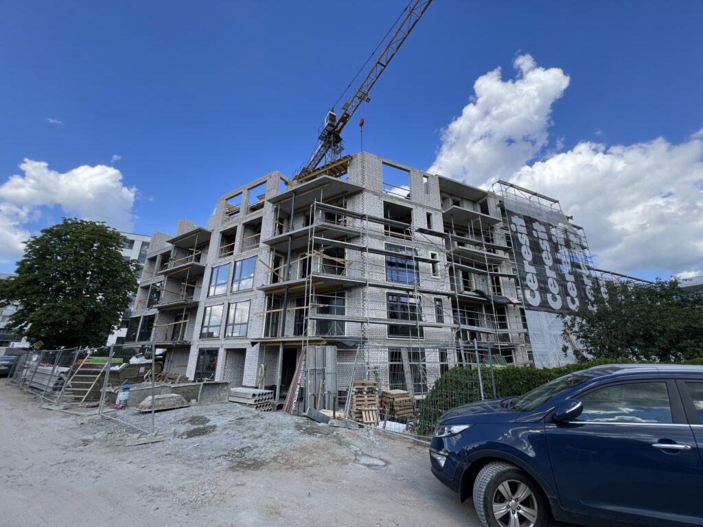 Šnipiškių terasos (Daugėliškio g. 27, 29) - Multi apartment - construction photos