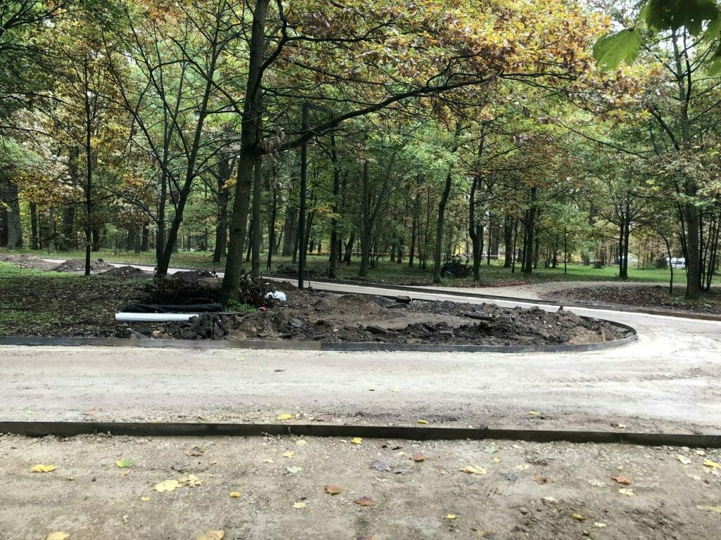 Ąžuolyno parkas (Radvilėnų pl.) - Park - construction photos