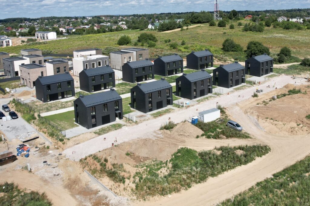 Hetitų g. kvartalas (Hetitų g. 13, 15, 17, 19, 21, 23, 25, 27, 29, 31) - Private house community - construction photos