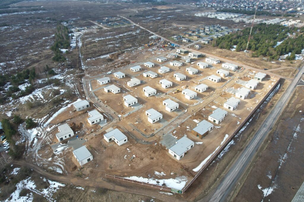 Trakų kaimynystė 1 etapas (Zubiškių g. 2 - 82) - Private house community - construction photos