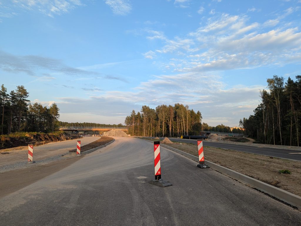 Dienvidu tilta IV kārta I posms (Jāņa Čakstes gatve) - Bike path, Pedestrian path, Road - construction photos