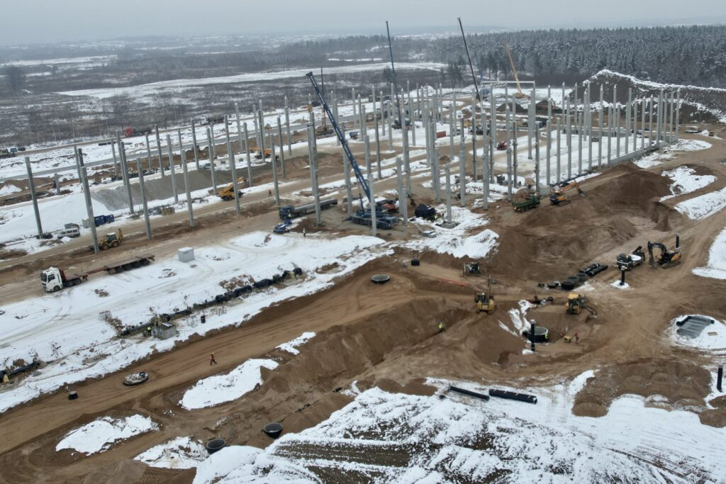 LIDL logistikos centras Jogėliškių g. 1 (Jogėliškių g. 1) - Warehouse / Distribution center - construction photos