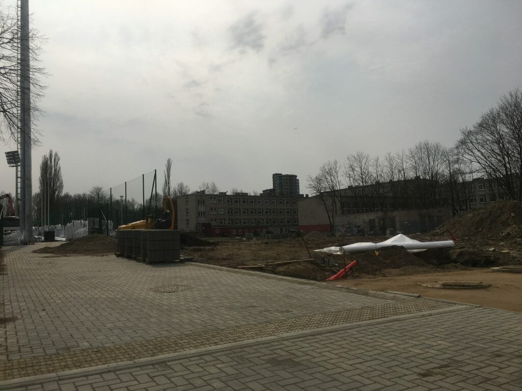 Futbolo mokyklos ir baseino pastato konversija 1 etapas (Paryžiaus Komunos g. 16A) - Sporta būve - būvdarbu attēli