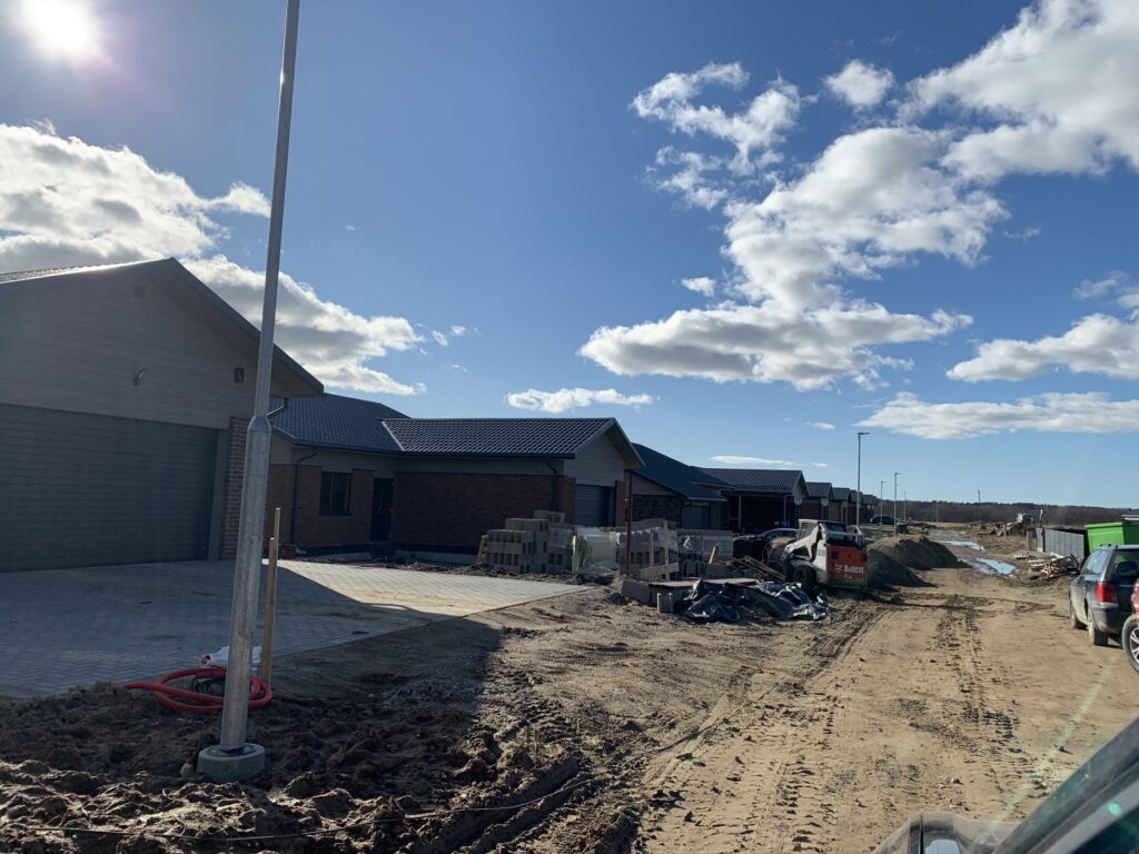 Saulės kalvos (Akacijų g. 1, 2, 3, 4, 5, 6, 7, 8, 9, 10, 11, 12, 13, 14, 15, 16, 17, 18, 19, 20, 21, Jazminų g. 1, 3, 5, 7, 9, 11, 13, 15, 17) - Private house community - construction photos