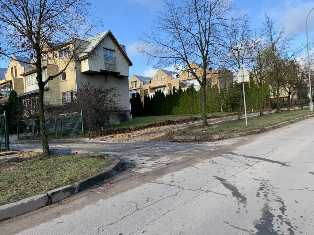 Fabijoniškių g. dviračių takas nuo Ateities g. iki Ukmergės g. (Fabijoniškių g.) - Bike path - construction photos