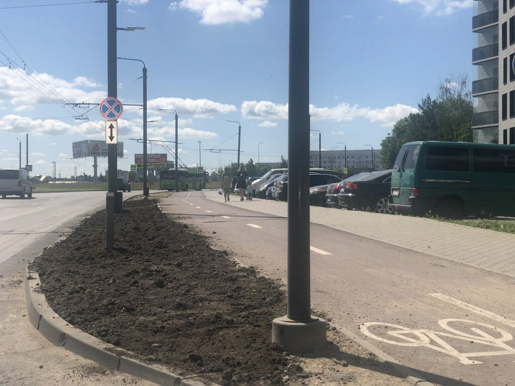 Pramonės pr. atnaujinimas (Pramonės pr.) - Bike path, Street - construction photos