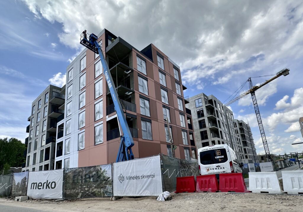 Vilnelės skverai 2 etapas (Manufaktūrų g. 7) - Multi apartment - construction photos