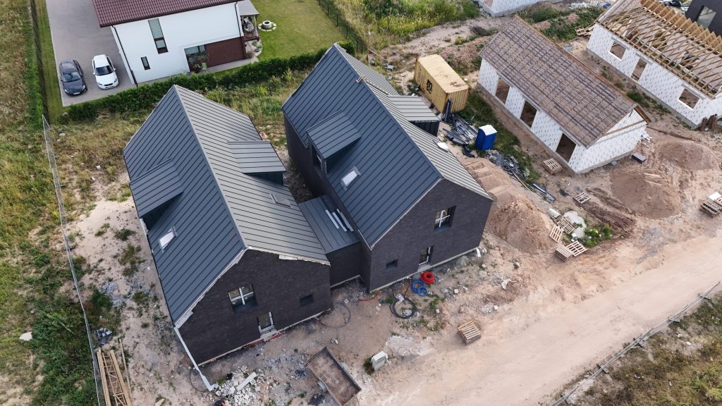 Žvaigždžių gatvės namai (Žvaigždžių g. 2, 4, 6, 8) - Private house community - construction photos