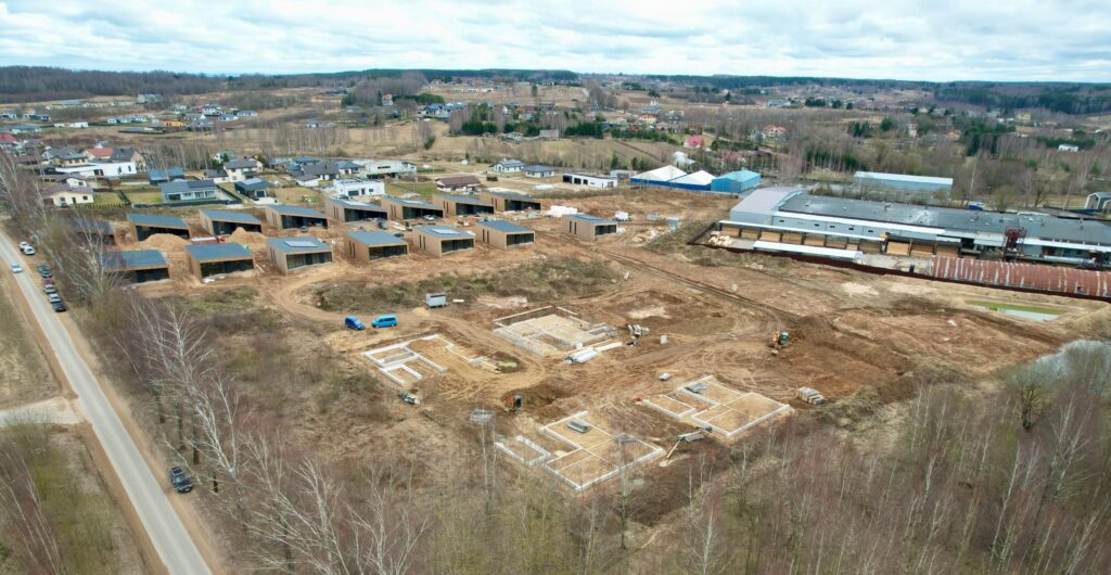 Home plus (Kolektyvo g. 33, 35, 37, 39, 41, 43, 45, 47, 49, 51, 53, 55, 57, 59, 61, 63, 67, 69, 71, 73, 75, 77, 79, 81, Nemėžis) - Private house community - construction photos