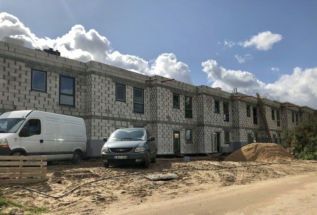 Vorupės namai (Vorupės g. 73) - Row housing - construction photos
