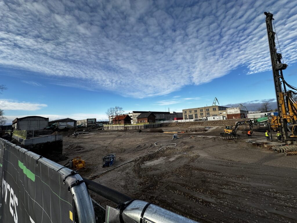 Memelio miestas | gyvenamasis 1 etapas (Naujoji Uosto g. 3) - Multi apartment - construction photos