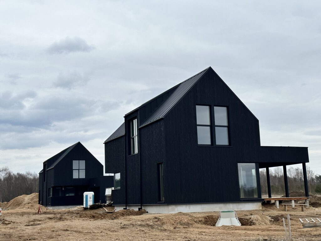 12 bičiulių (Aušros g. 1, 3, 5, 7, 9, 11, 13, 15, Pabalių k.) - Private house community - construction photos