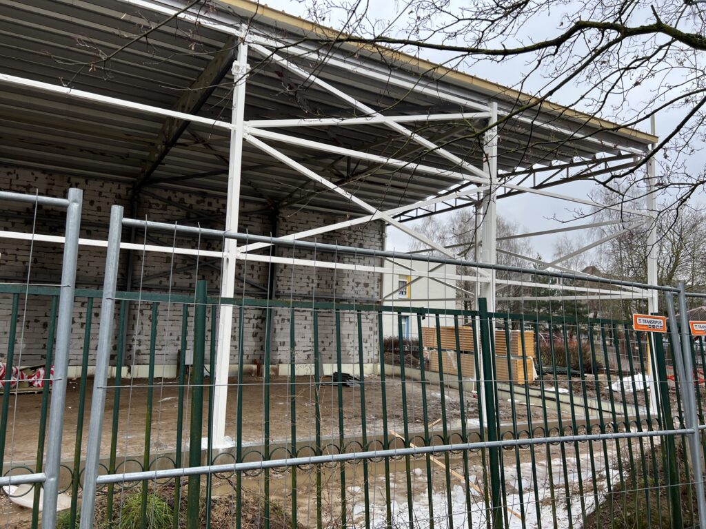 Vilijos darželio sporto salė (Taikos g. 15) - Sports arena - construction photos