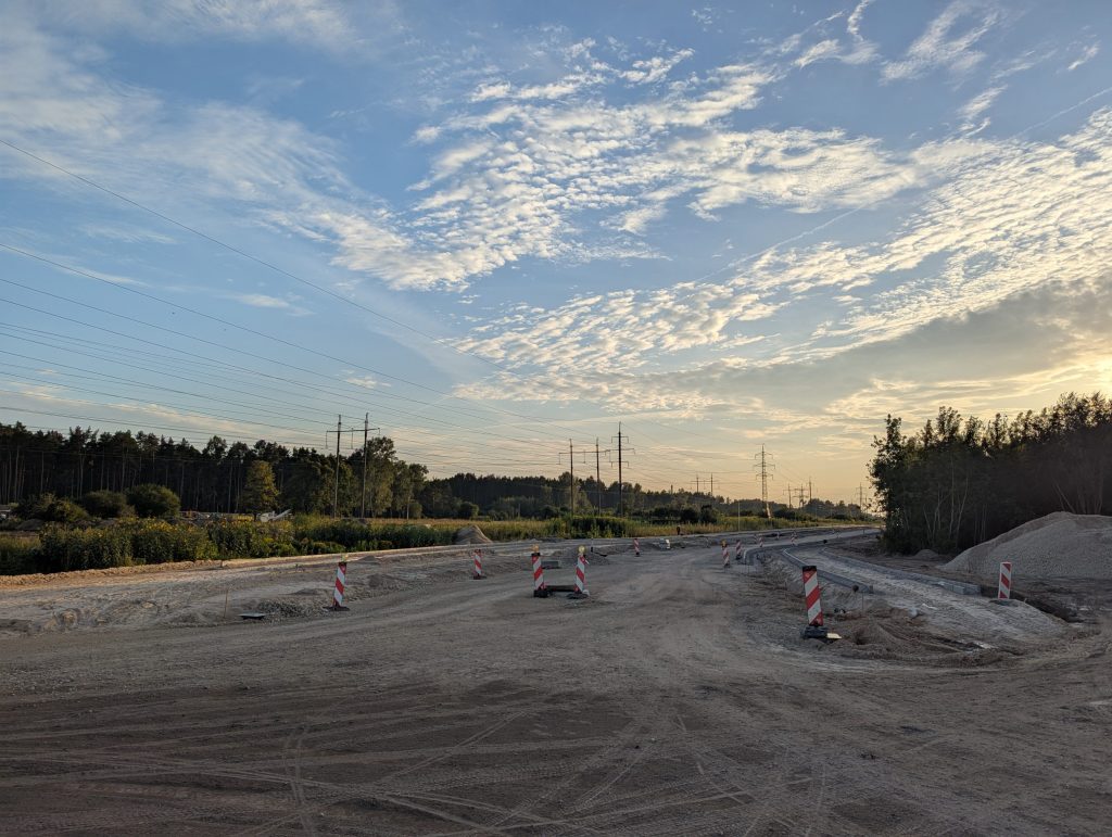 Dienvidu tilta IV kārta I posms (Jāņa Čakstes gatve) - Bike path, Pedestrian path, Road - construction photos