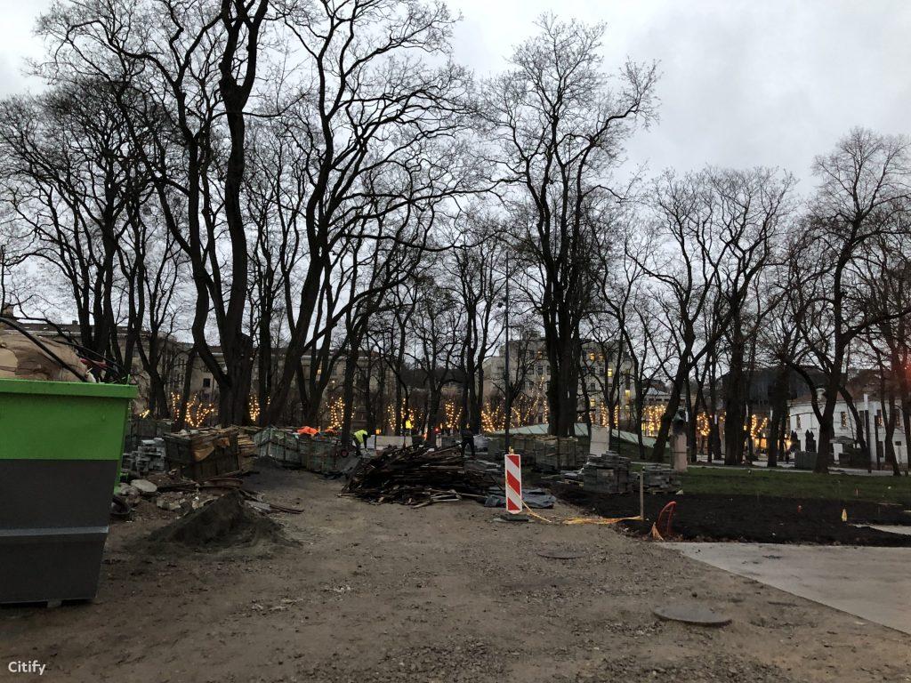 Miesto sodas (Laisvės al.) - Park - construction photos