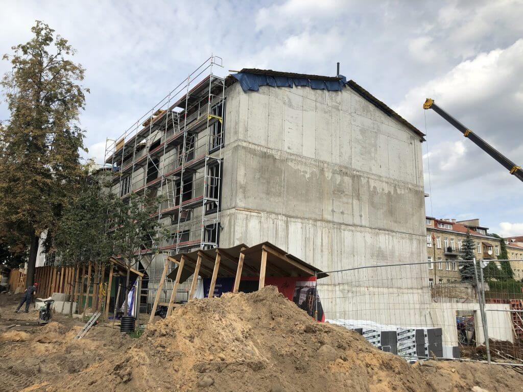 Baltas lapas Mindaugo 1 etapas (Aguonų g. 17) - Multi apartment - construction photos