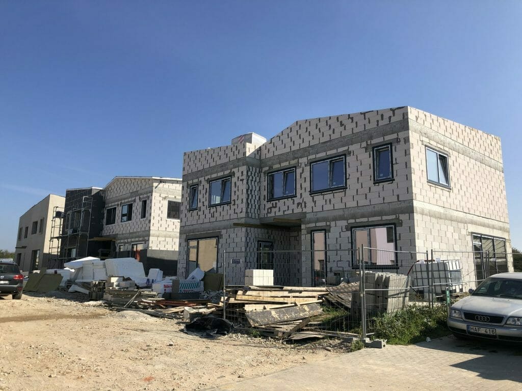 Kalnėnų TRIO 1-2 etapai (Albanų g. 12, 14) - Row housing - construction photos